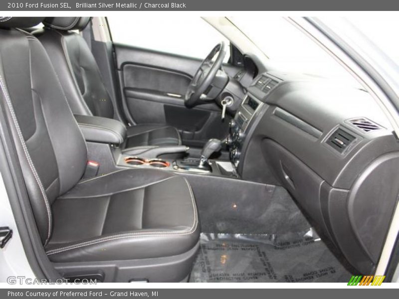 Brilliant Silver Metallic / Charcoal Black 2010 Ford Fusion SEL