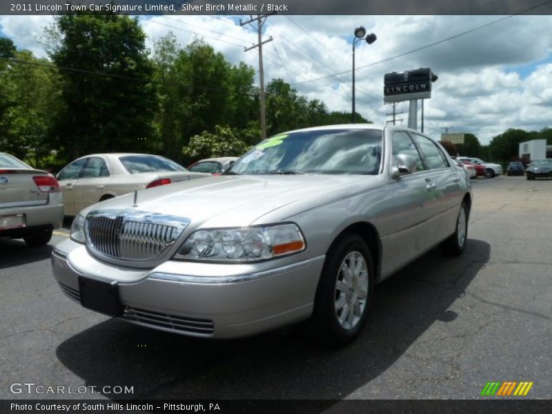 Silver Birch Metallic / Black 2011 Lincoln Town Car Signature Limited