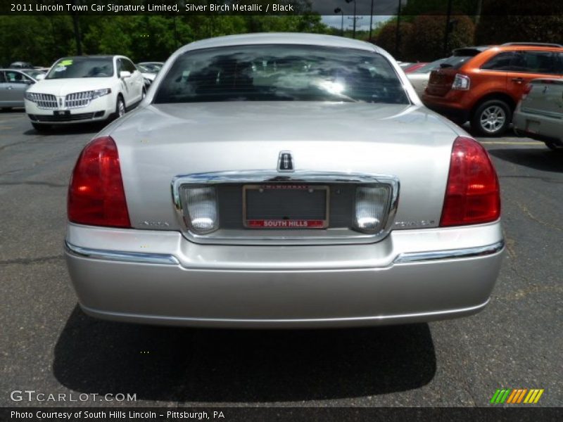 Silver Birch Metallic / Black 2011 Lincoln Town Car Signature Limited