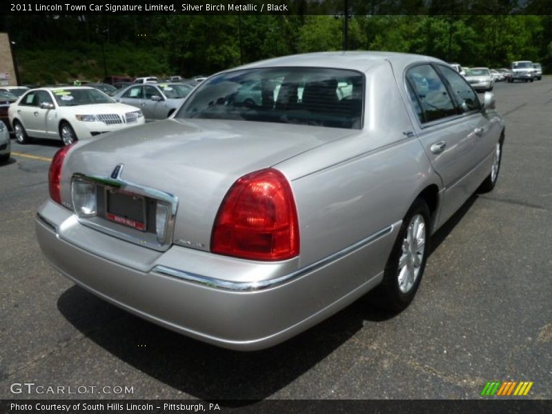 Silver Birch Metallic / Black 2011 Lincoln Town Car Signature Limited