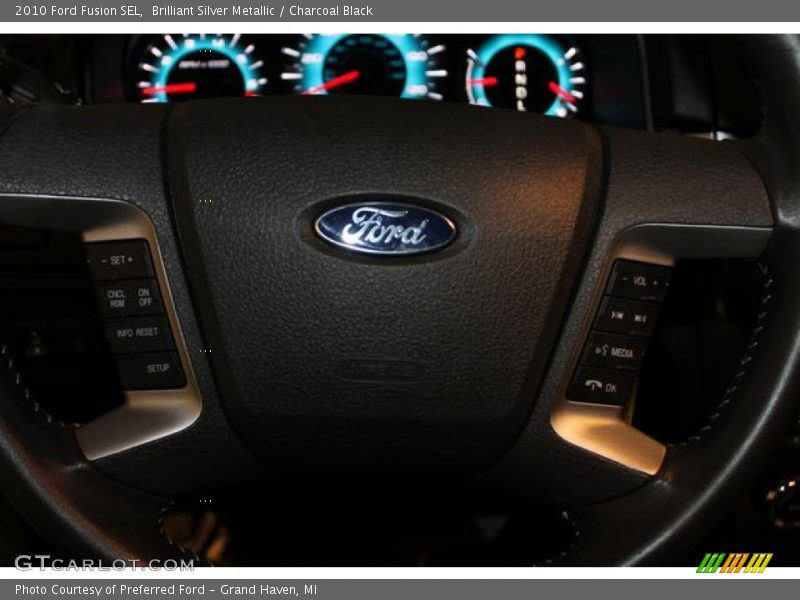 Brilliant Silver Metallic / Charcoal Black 2010 Ford Fusion SEL