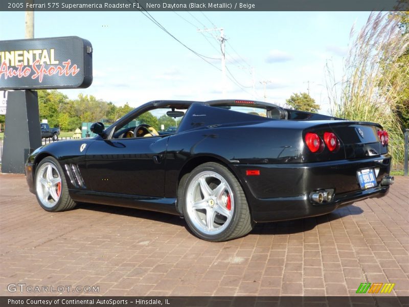 Nero Daytona (Black Metallic) / Beige 2005 Ferrari 575 Superamerica Roadster F1
