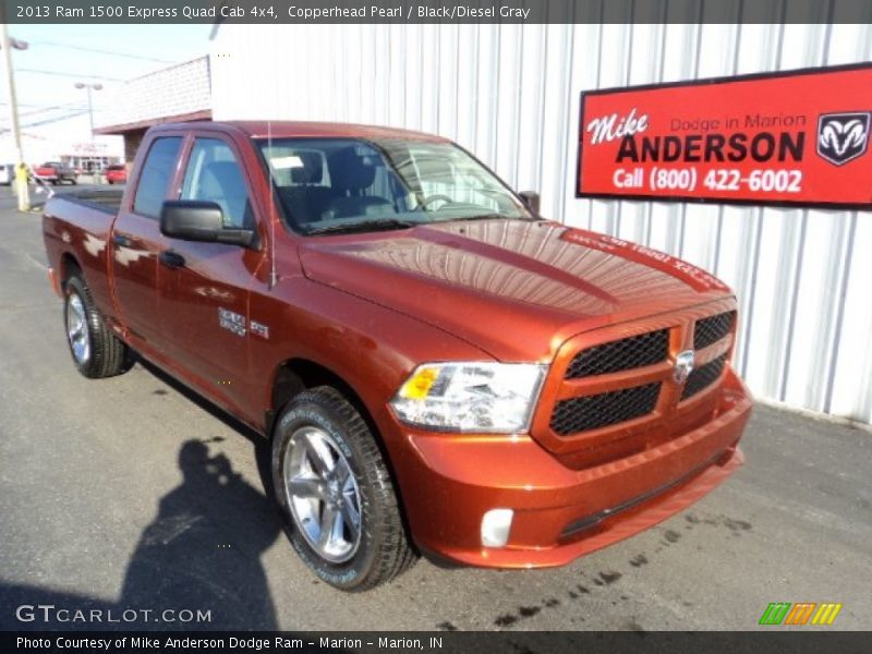 Copperhead Pearl / Black/Diesel Gray 2013 Ram 1500 Express Quad Cab 4x4