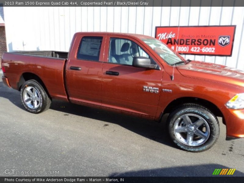 Copperhead Pearl / Black/Diesel Gray 2013 Ram 1500 Express Quad Cab 4x4