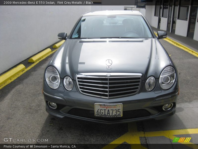 Flint Grey Metallic / Black 2009 Mercedes-Benz E 550 Sedan