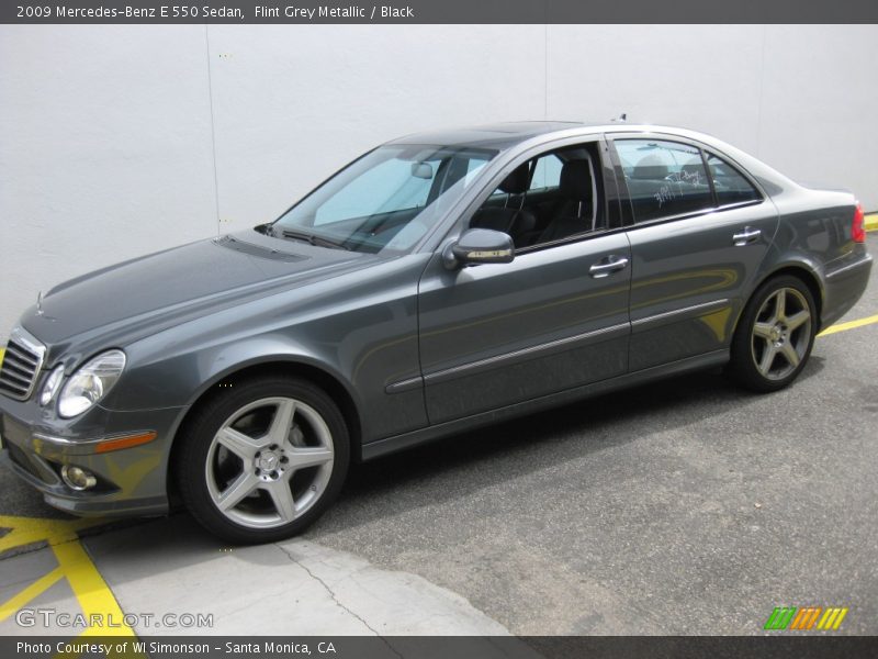 Flint Grey Metallic / Black 2009 Mercedes-Benz E 550 Sedan