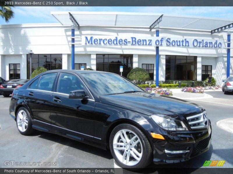 Black / Black 2013 Mercedes-Benz C 250 Sport