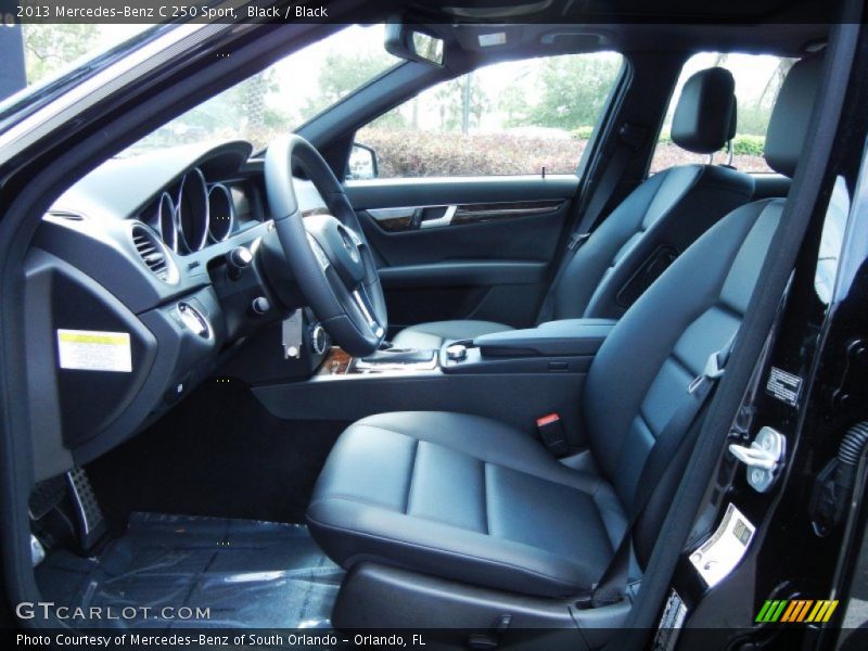 Black / Black 2013 Mercedes-Benz C 250 Sport