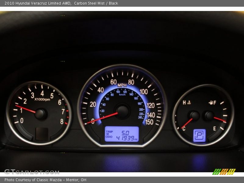 Carbon Steel Mist / Black 2010 Hyundai Veracruz Limited AWD