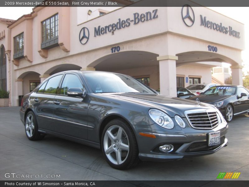 Flint Grey Metallic / Black 2009 Mercedes-Benz E 550 Sedan