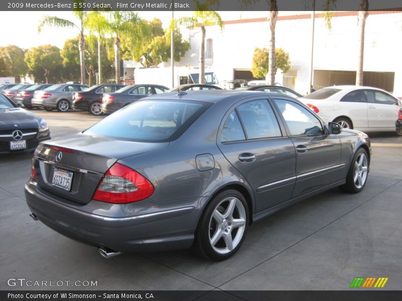 Flint Grey Metallic / Black 2009 Mercedes-Benz E 550 Sedan