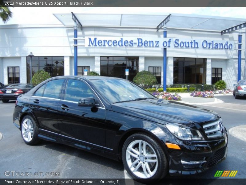 Black / Black 2013 Mercedes-Benz C 250 Sport