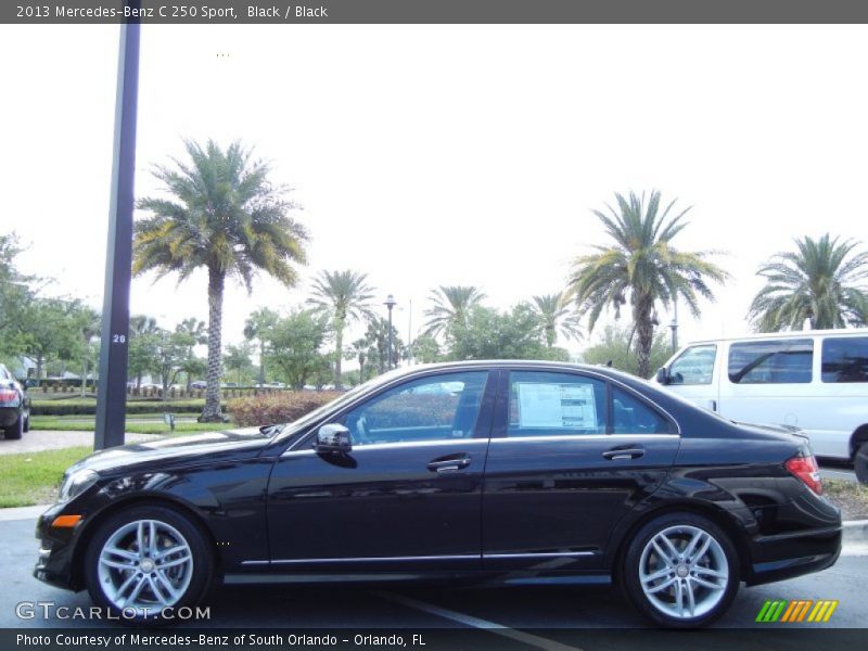 Black / Black 2013 Mercedes-Benz C 250 Sport