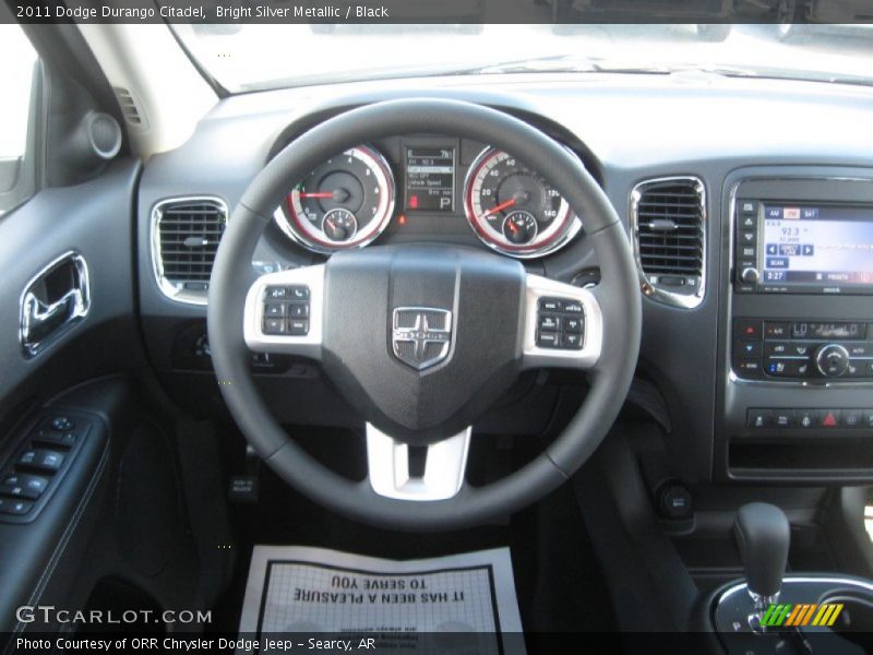 Bright Silver Metallic / Black 2011 Dodge Durango Citadel