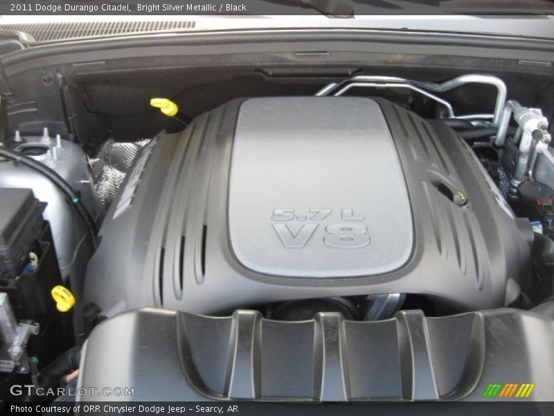 Bright Silver Metallic / Black 2011 Dodge Durango Citadel