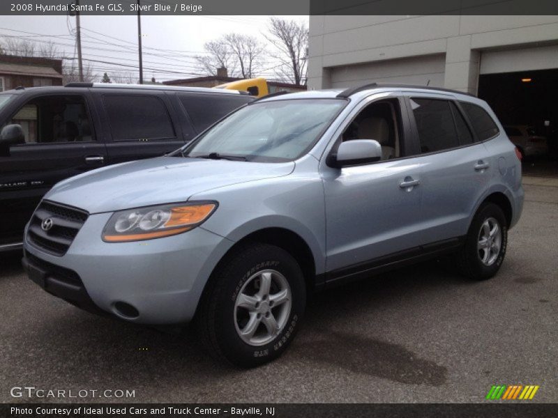 Silver Blue / Beige 2008 Hyundai Santa Fe GLS