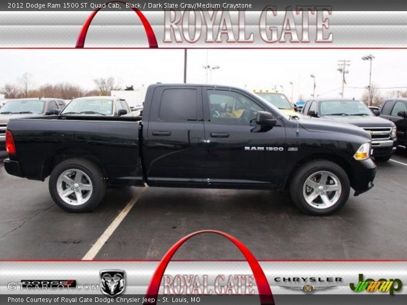 Black / Dark Slate Gray/Medium Graystone 2012 Dodge Ram 1500 ST Quad Cab