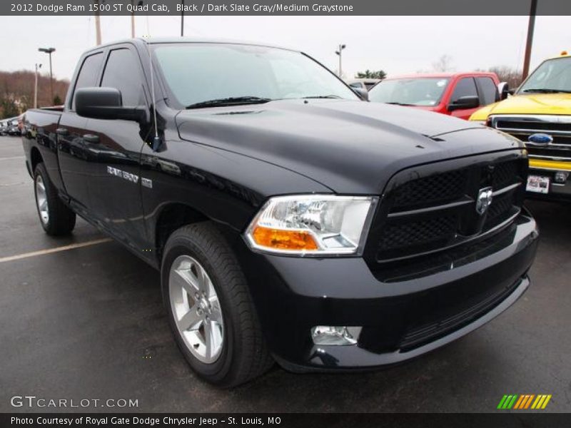 Black / Dark Slate Gray/Medium Graystone 2012 Dodge Ram 1500 ST Quad Cab