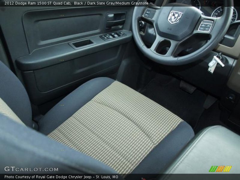 Black / Dark Slate Gray/Medium Graystone 2012 Dodge Ram 1500 ST Quad Cab