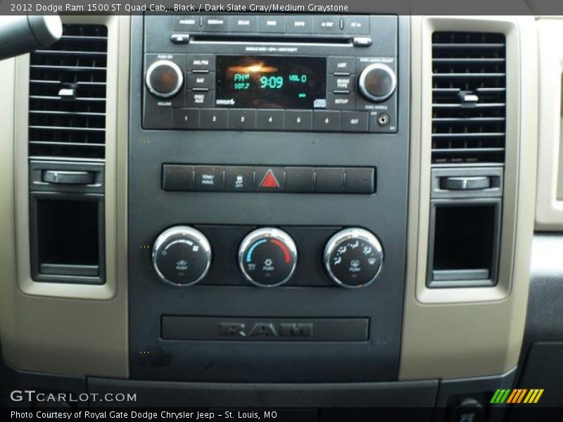 Black / Dark Slate Gray/Medium Graystone 2012 Dodge Ram 1500 ST Quad Cab