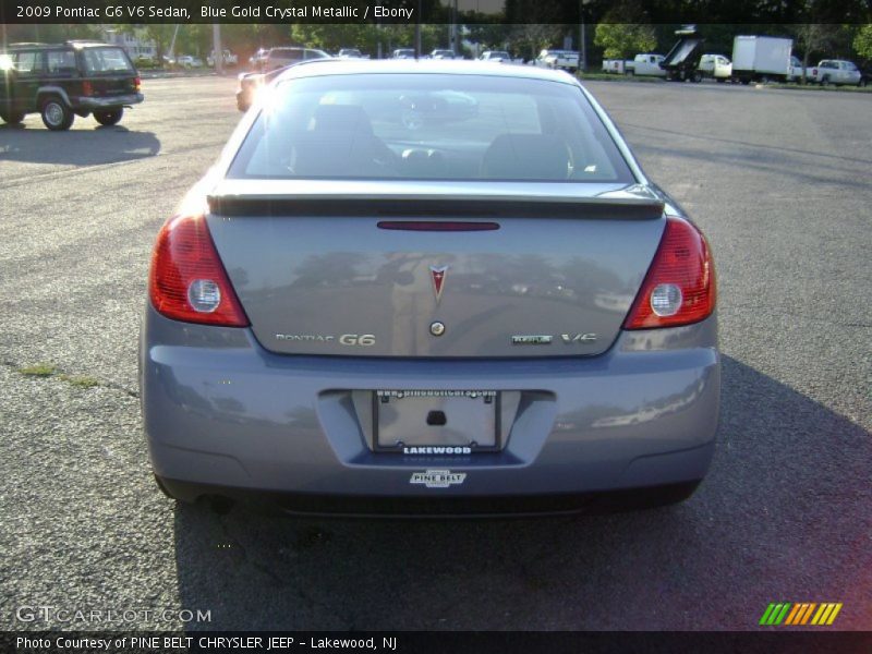Blue Gold Crystal Metallic / Ebony 2009 Pontiac G6 V6 Sedan