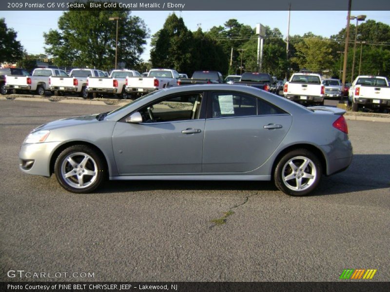 Blue Gold Crystal Metallic / Ebony 2009 Pontiac G6 V6 Sedan