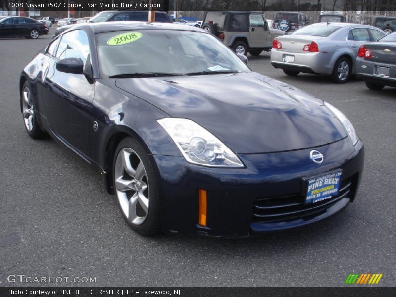 San Marino Blue / Carbon 2008 Nissan 350Z Coupe