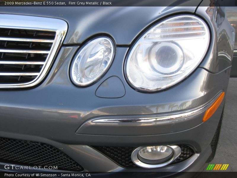 Flint Grey Metallic / Black 2009 Mercedes-Benz E 550 Sedan