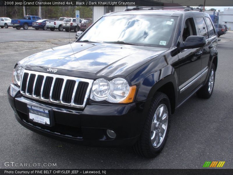 Black / Dark Khaki/Light Graystone 2008 Jeep Grand Cherokee Limited 4x4