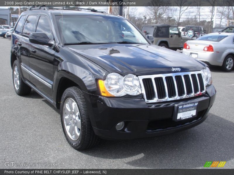Black / Dark Khaki/Light Graystone 2008 Jeep Grand Cherokee Limited 4x4
