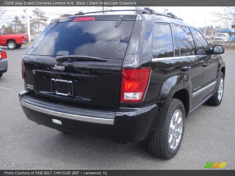 Black / Dark Khaki/Light Graystone 2008 Jeep Grand Cherokee Limited 4x4
