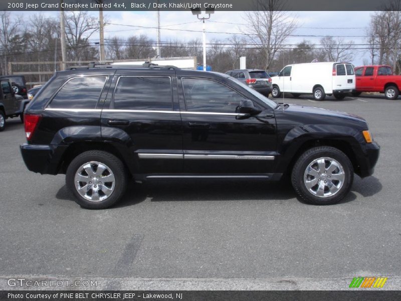 Black / Dark Khaki/Light Graystone 2008 Jeep Grand Cherokee Limited 4x4