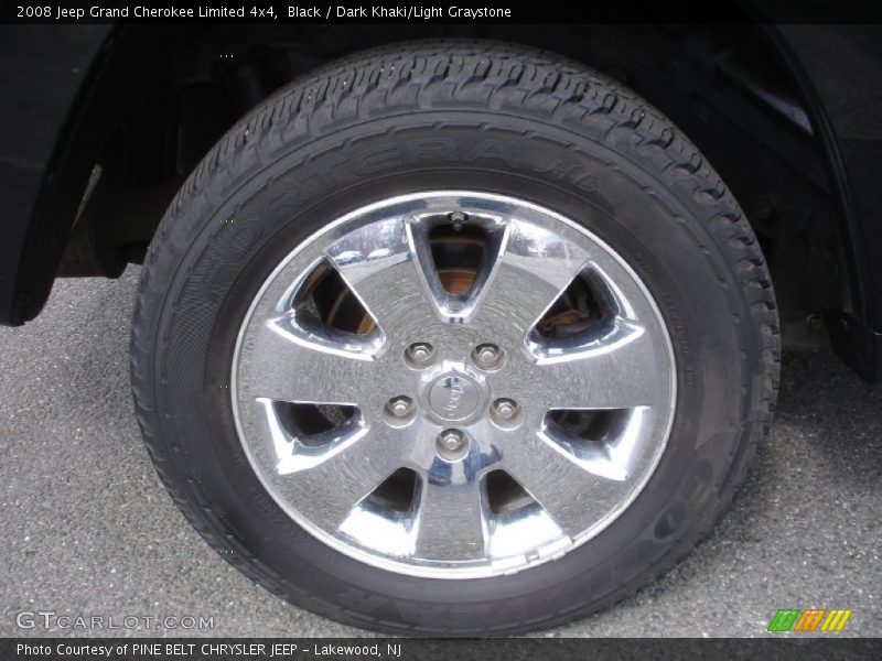 Black / Dark Khaki/Light Graystone 2008 Jeep Grand Cherokee Limited 4x4
