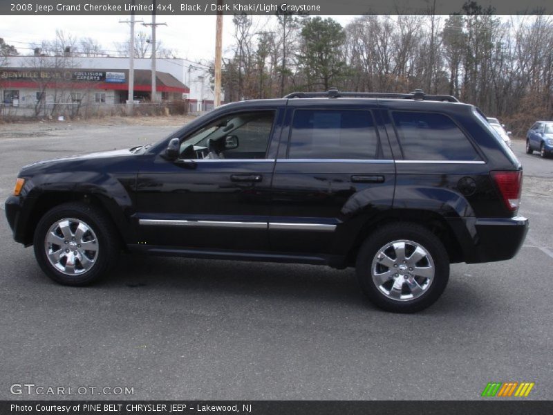Black / Dark Khaki/Light Graystone 2008 Jeep Grand Cherokee Limited 4x4