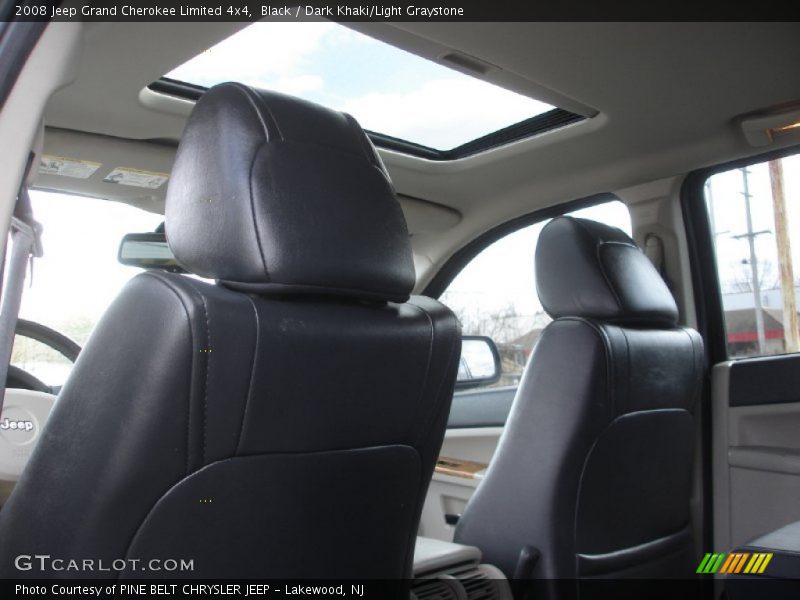 Black / Dark Khaki/Light Graystone 2008 Jeep Grand Cherokee Limited 4x4