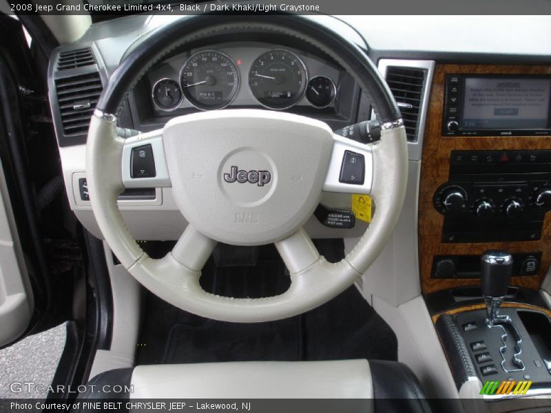 Black / Dark Khaki/Light Graystone 2008 Jeep Grand Cherokee Limited 4x4