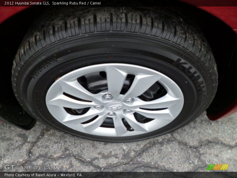 Sparkling Ruby Red / Camel 2012 Hyundai Sonata GLS