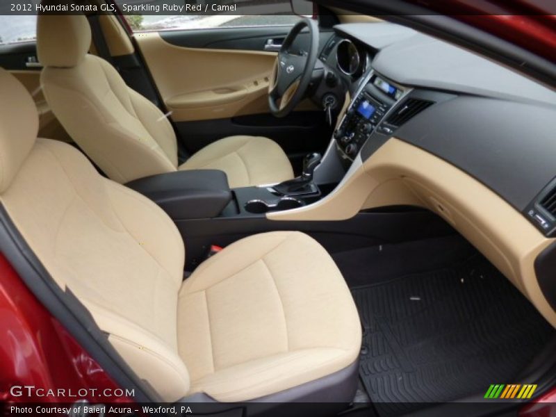 Sparkling Ruby Red / Camel 2012 Hyundai Sonata GLS