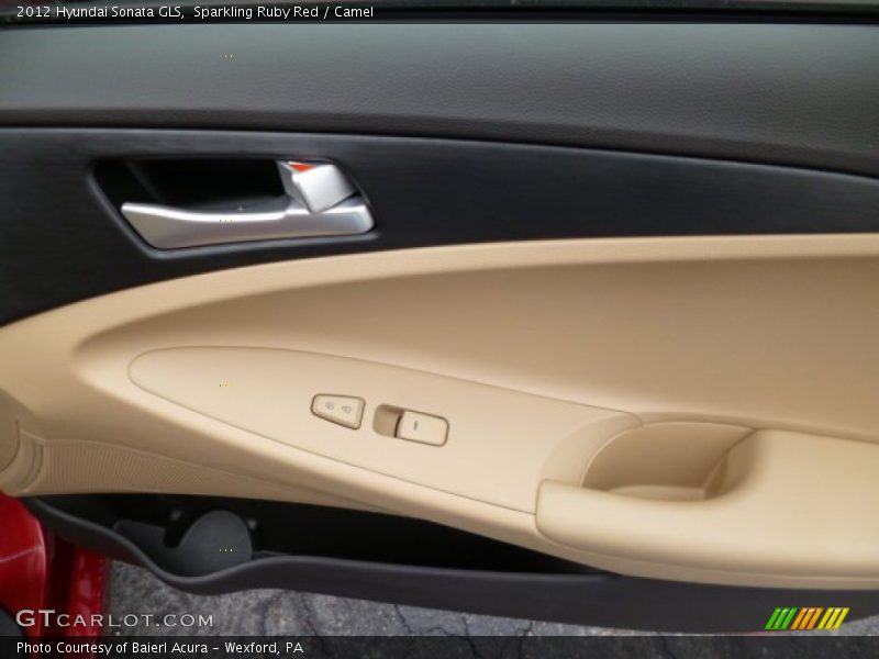 Sparkling Ruby Red / Camel 2012 Hyundai Sonata GLS