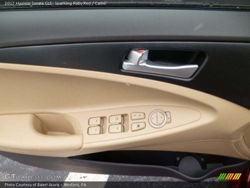 Sparkling Ruby Red / Camel 2012 Hyundai Sonata GLS