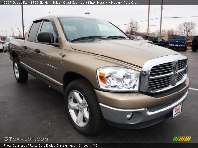 Light Khaki Metallic / Medium Slate Gray 2007 Dodge Ram 1500 Big Horn Edition Quad Cab