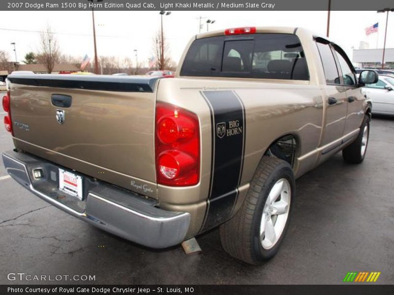 Light Khaki Metallic / Medium Slate Gray 2007 Dodge Ram 1500 Big Horn Edition Quad Cab