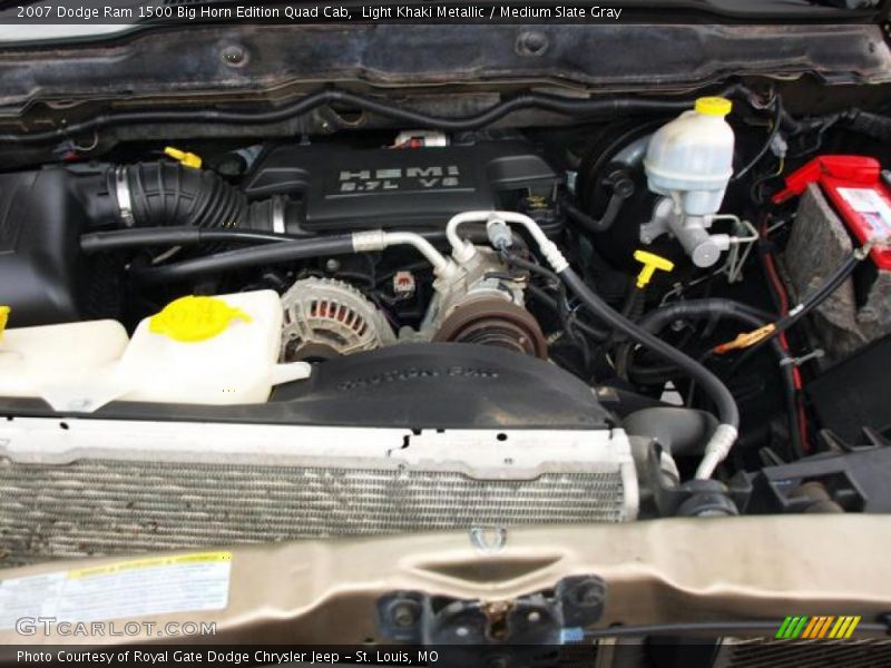 Light Khaki Metallic / Medium Slate Gray 2007 Dodge Ram 1500 Big Horn Edition Quad Cab