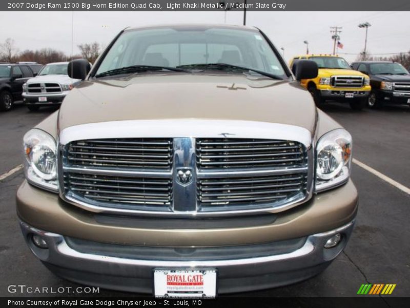 Light Khaki Metallic / Medium Slate Gray 2007 Dodge Ram 1500 Big Horn Edition Quad Cab
