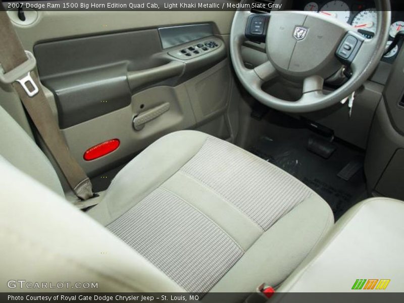 Light Khaki Metallic / Medium Slate Gray 2007 Dodge Ram 1500 Big Horn Edition Quad Cab