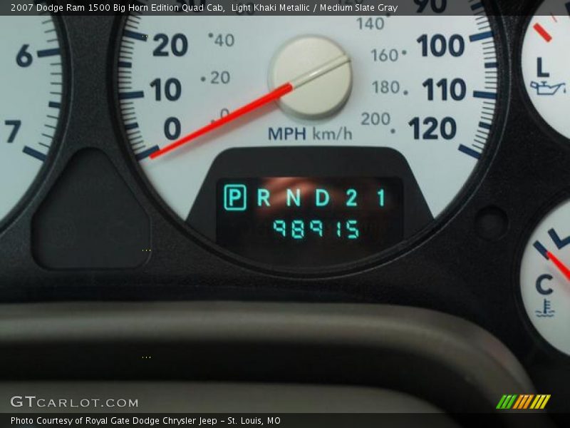 Light Khaki Metallic / Medium Slate Gray 2007 Dodge Ram 1500 Big Horn Edition Quad Cab