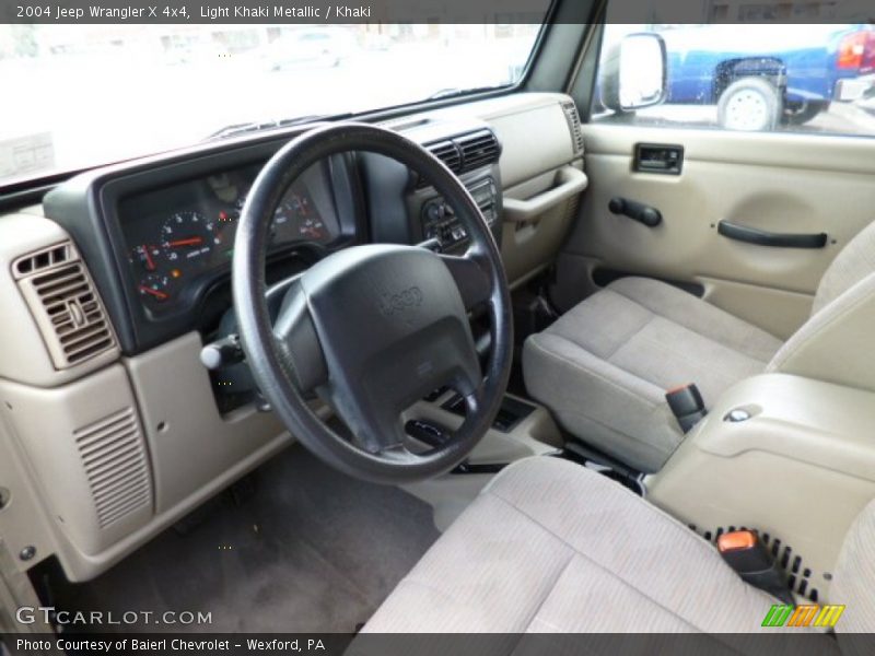 Light Khaki Metallic / Khaki 2004 Jeep Wrangler X 4x4