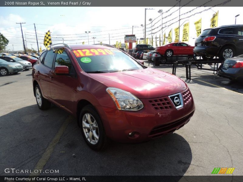 Venom Red Pearl / Gray 2008 Nissan Rogue SL