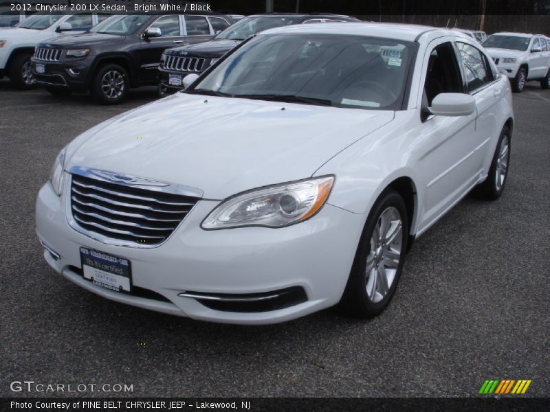 Bright White / Black 2012 Chrysler 200 LX Sedan