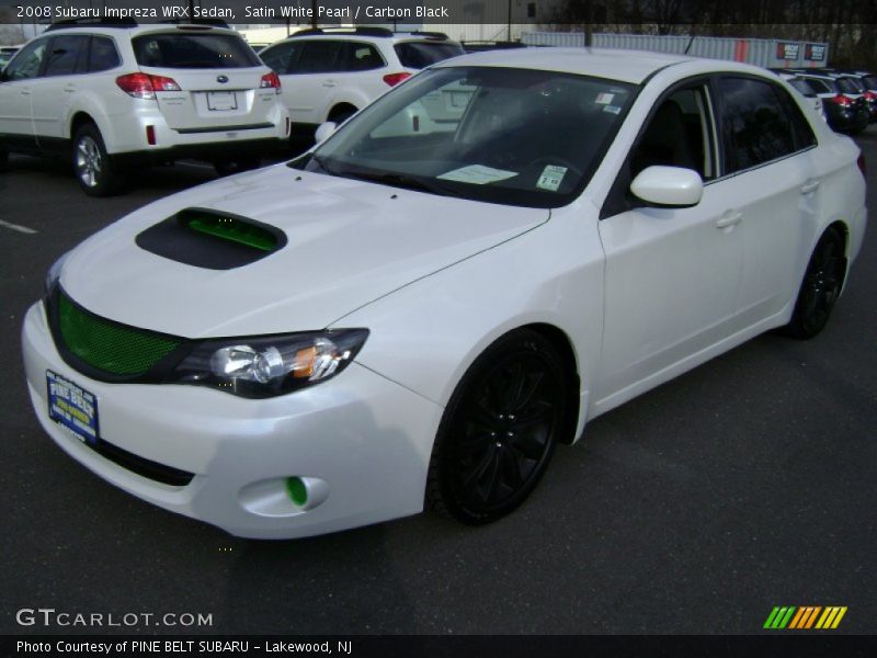 Satin White Pearl / Carbon Black 2008 Subaru Impreza WRX Sedan